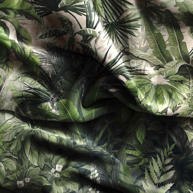 Gardiner med skovprint Jungle Plants In Green