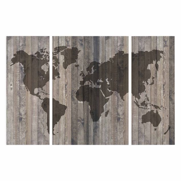 Billeder Wood World Map
