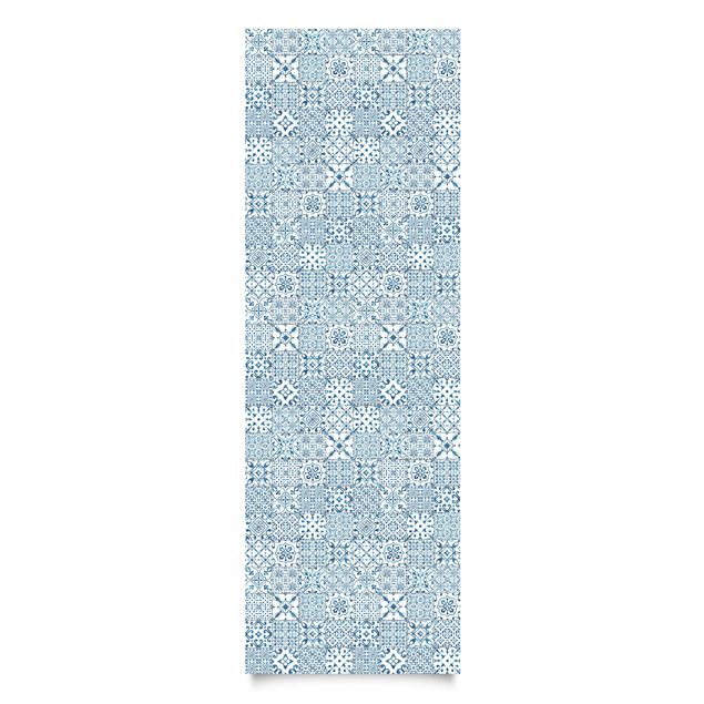 Selvklæbende folier Patterned Tiles Blue White