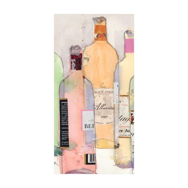 tæpper beige Wine Bottles In Watercolour II