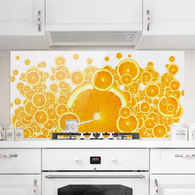 køkken dekorationer Retro Orange Pattern