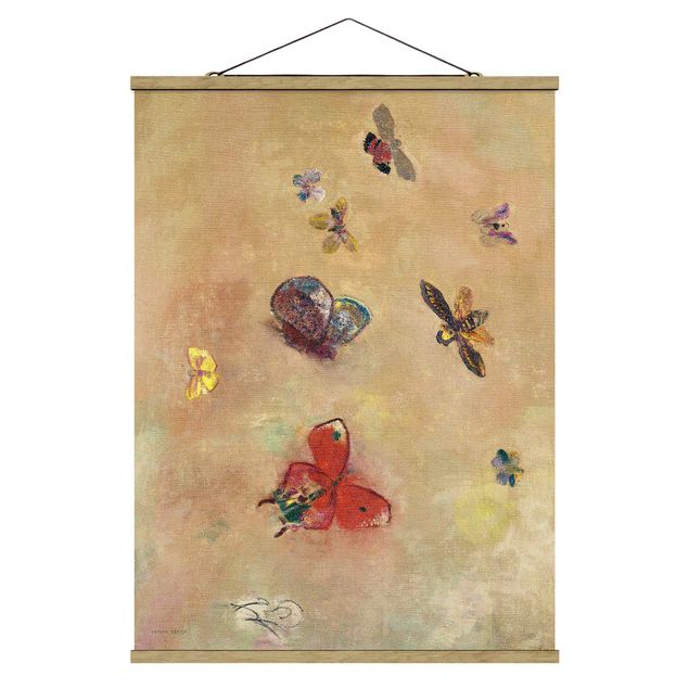 Billeder kunsttryk Odilon Redon - Colourful Butterflies