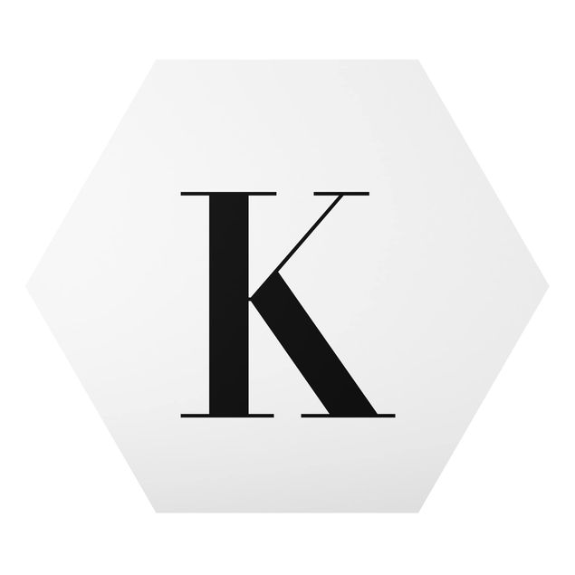 Billeder Letter Serif White K