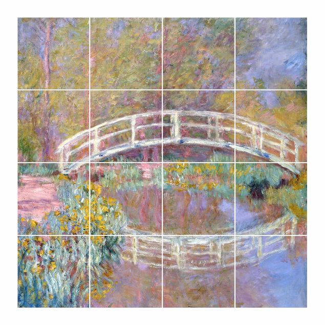 Flise klistermærker farvet Claude Monet - Bridge Monet's Garden