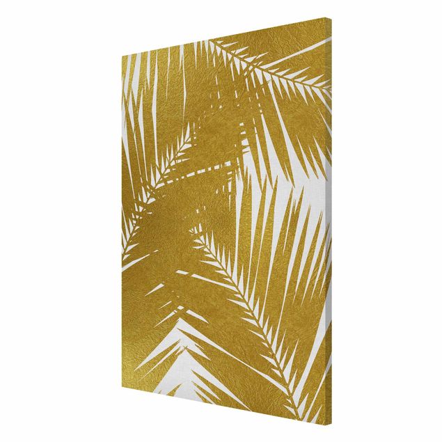 Magnettavler blomster View Through Golden Palm Leaves