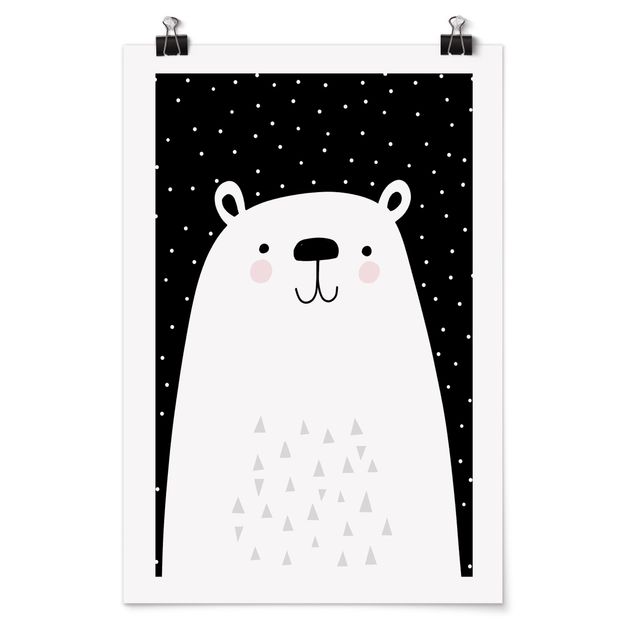 Plakater dyr Zoo With Patterns - Polar Bear