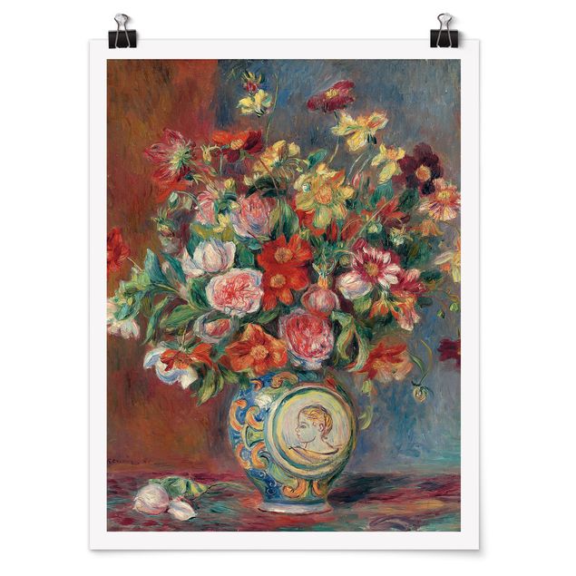 Plakater blomster Auguste Renoir - Flower vase