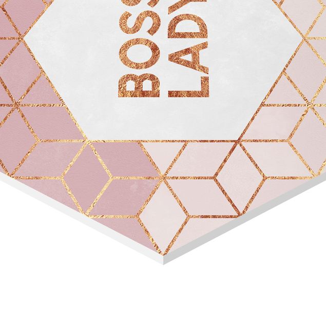 Sekskantede billeder Boss Lady Hexagons Pink