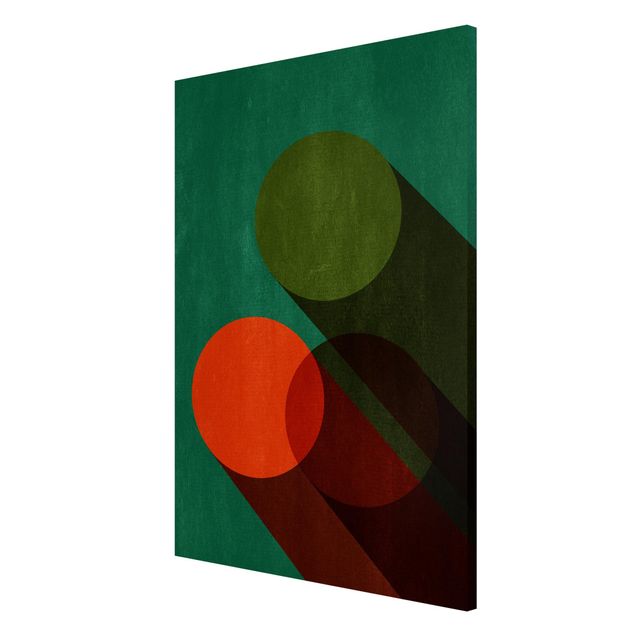 Billeder abstrakt Abstract Shapes - Circles In Green And Red