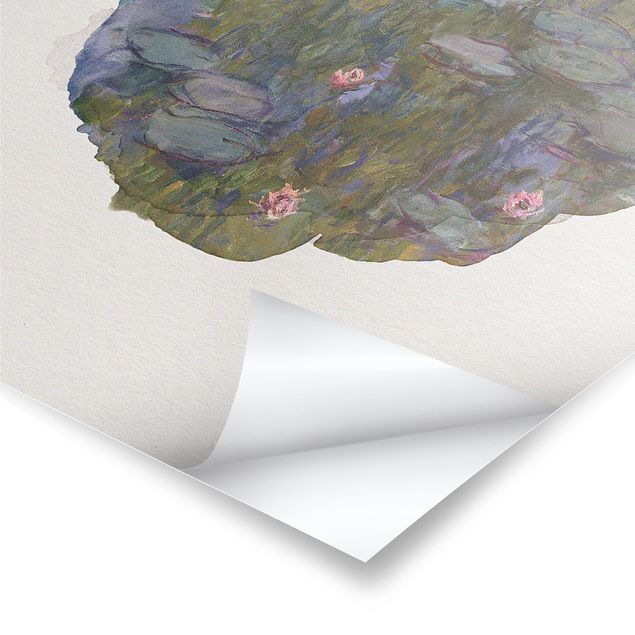 Plakater kunsttryk WaterColours - Claude Monet - Water Lilies (Nympheas)