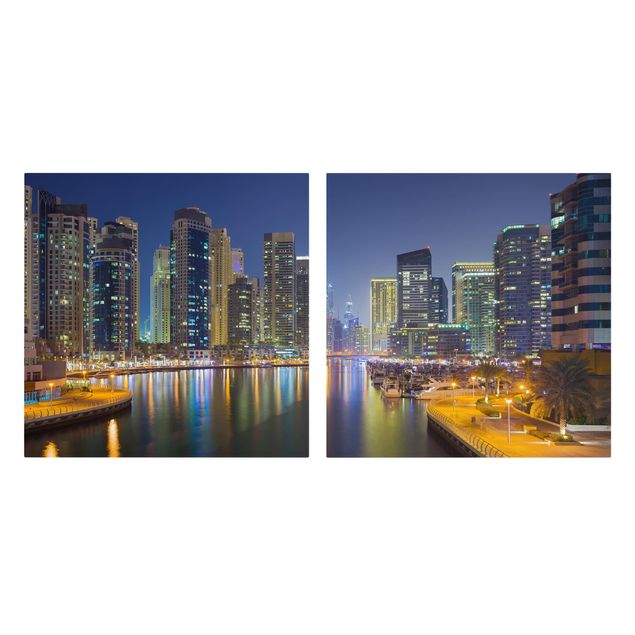 Billeder moderne Dubai Night Skyline