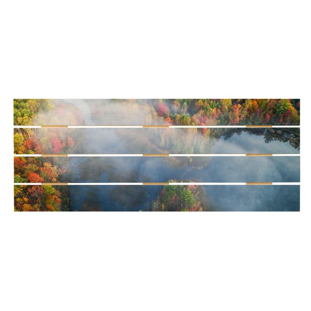 Prints på træ Aerial View - Autumn Symphony