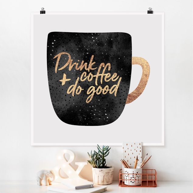 køkken dekorationer Drink Coffee, Do Good - Black