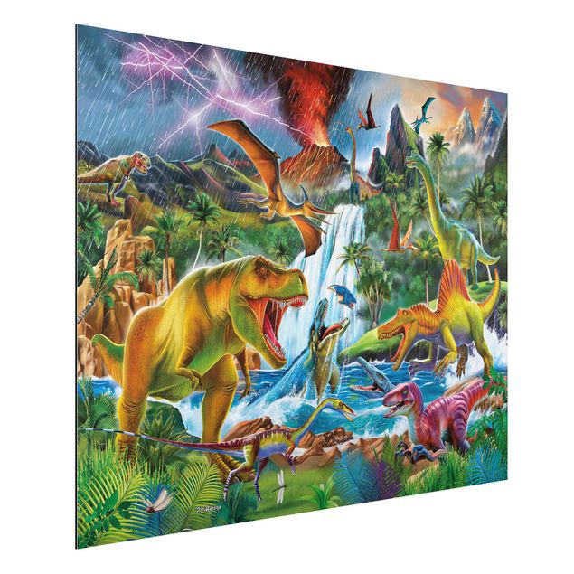 Børneværelse deco Dinosaurs In A Prehistoric Storm