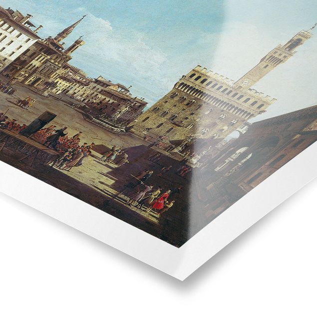 Plakater arkitektur og skyline Bernardo Bellotto - The Piazza della Signoria in Florence