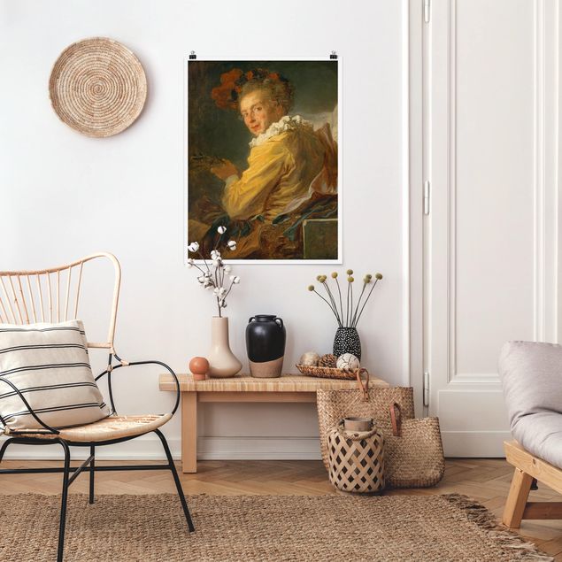 Kunst stilarter Jean Honoré Fragonard - Man playing an Instrument