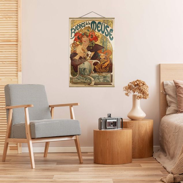 Billeder valmuer Alfons Mucha - Poster For La Meuse Beer
