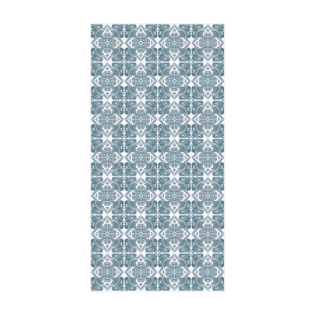 moderne tæppe Tile Pattern Lisbon Pigeon Blue