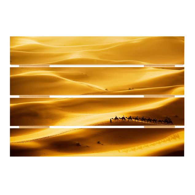 Prints på træ Golden Dunes