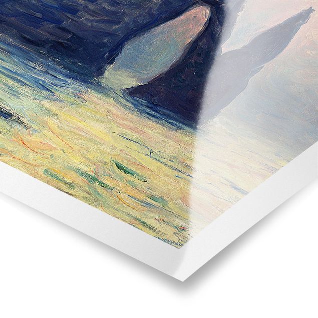 Billeder hav Claude Monet - The Cliff, Étretat, Sunset