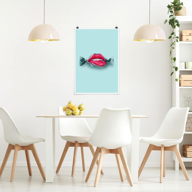 Plakater kunsttryk Candy With Lips