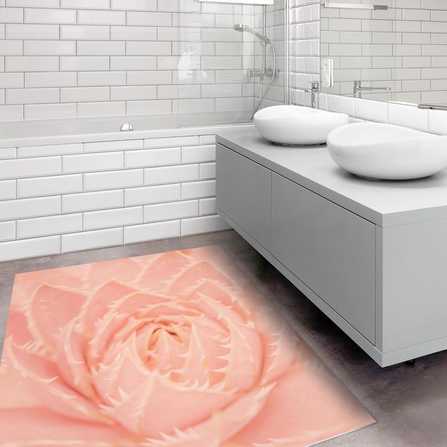 moderne gulvtæppe Light Pink Floral Magic Agave