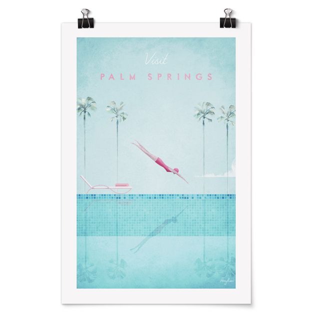 Plakater kunsttryk Travel Poster - Palm Springs