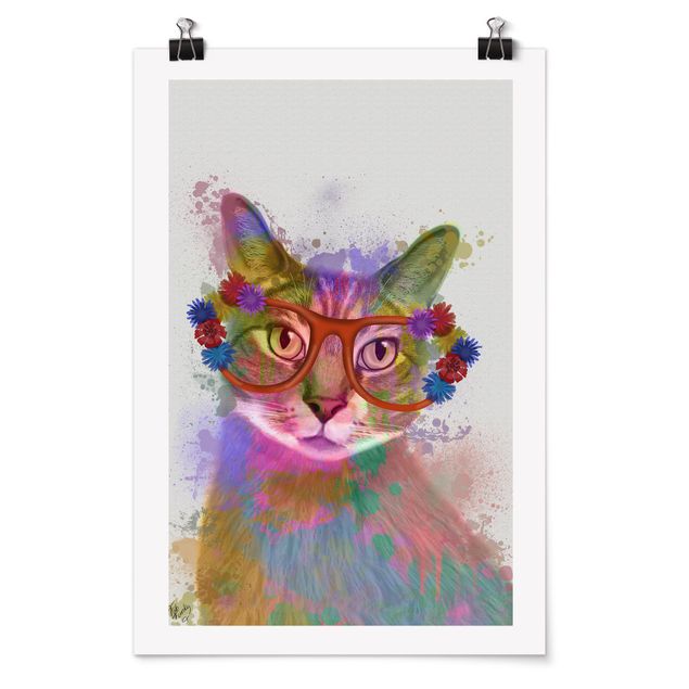 Billeder moderne Rainbow Splash Cat