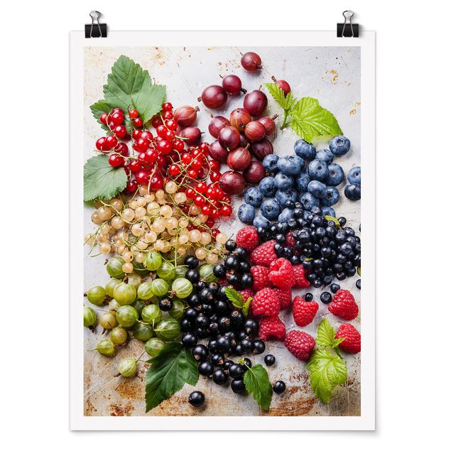 Billeder farvet Mixture Of Berries On Metal
