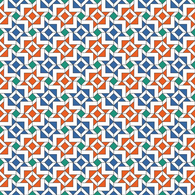 Selvklæbende folier Arabic Tile Pattern With Very Beautiful Colour Scheme