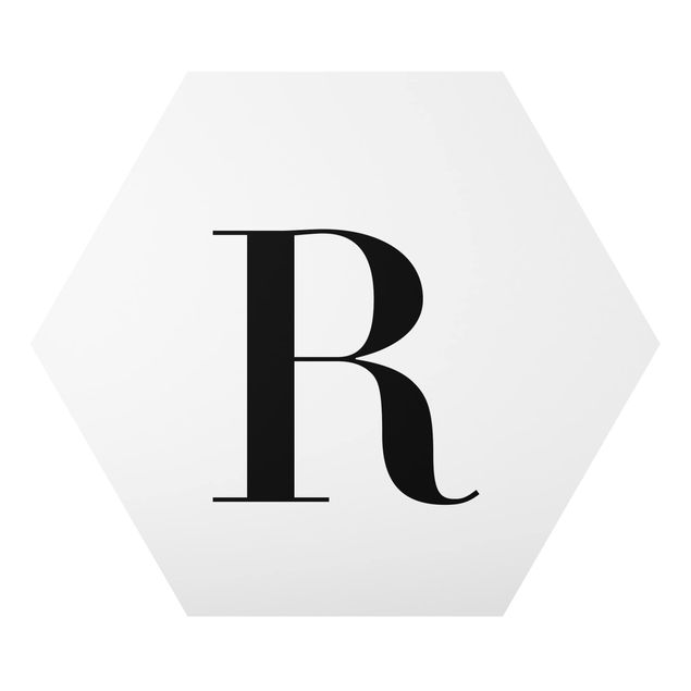 Billeder Letter Serif White R