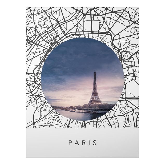 Billeder Paris Map Collage Paris