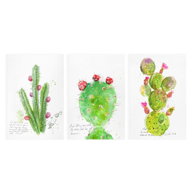 Billeder grøn Cactus With Bible Verse Set I