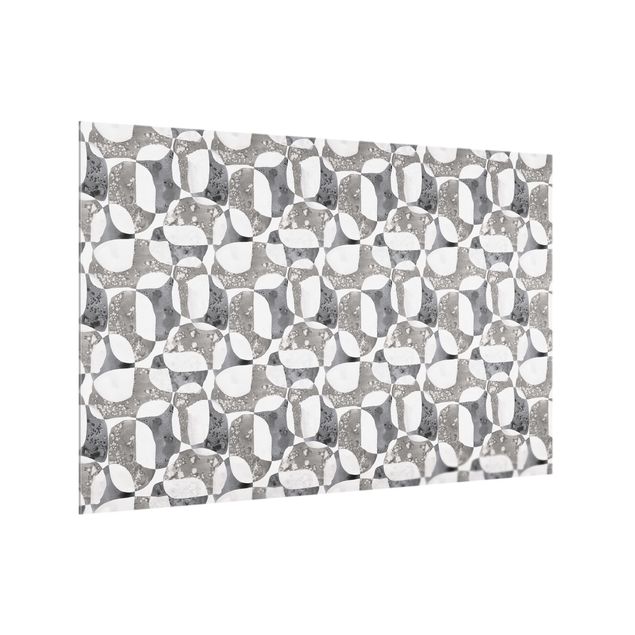 Stænkplader glas Living Stones Pattern In Grey