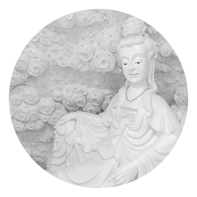 Fototapet spirituelt Noble Buddha Statue In Black And White