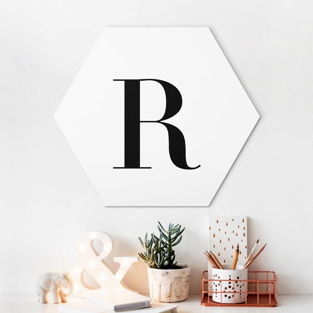 Billeder breve Letter Serif White R