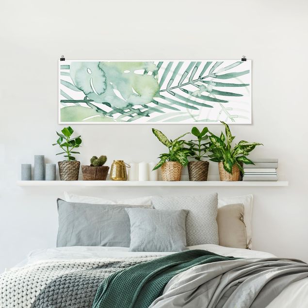 Plakater blomster Palm Fronds In Watercolour I