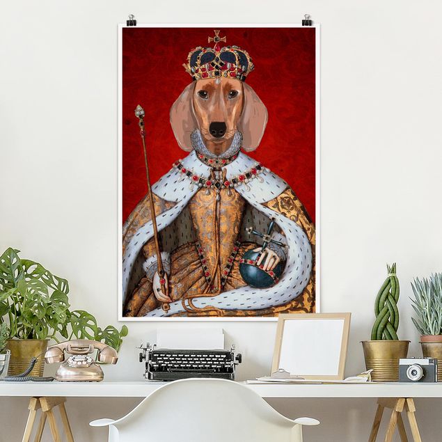 køkken dekorationer Animal Portrait - Dachshund Queen