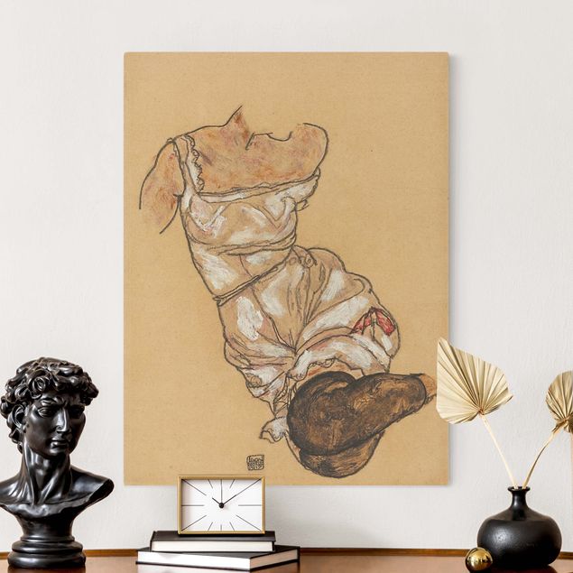 Kunst stilarter ekspressionisme Egon Schiele - Female Torso In Underwear