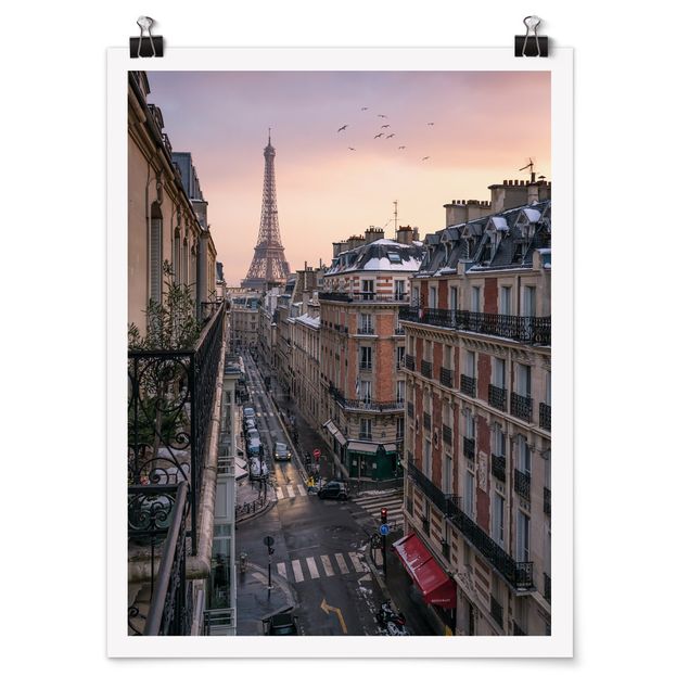 Billeder arkitektur og skyline The Eiffel Tower In The Setting Sun