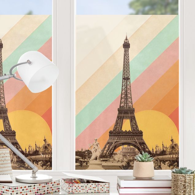 Selvklæbende folier Eiffel Tower in the Rainbow Sunset