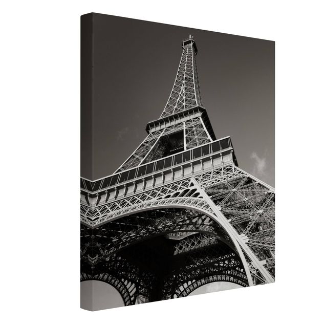 Billeder på lærred sort og hvid Eiffel Tower