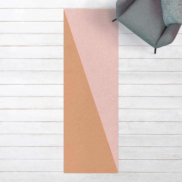 Kork måtter Simple Triangle In Light Pink