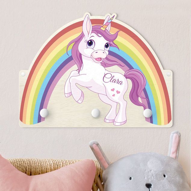 Børneværelse deco Unicorn Rainbow With Customised Name
