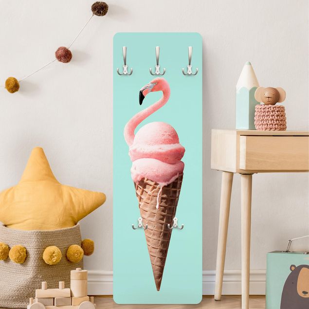 køkken dekorationer Ice Cream Cone With Flamingo