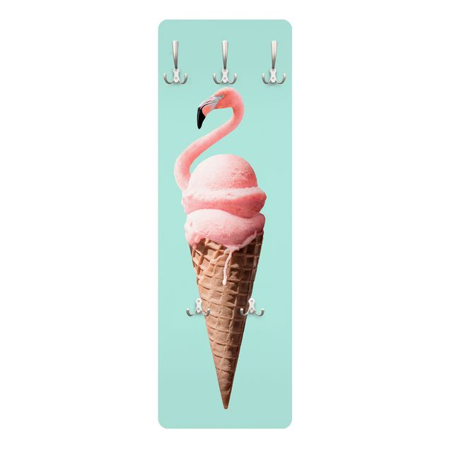Knagerækker Ice Cream Cone With Flamingo
