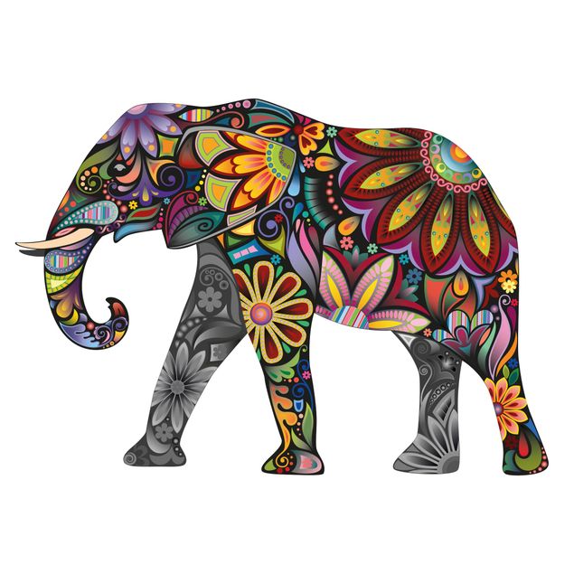 Vinduesklistermærker dyr Elephant Pattern