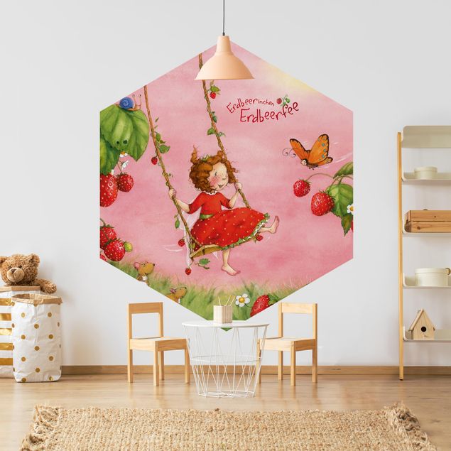 Moderne tapet The Strawberry Fairy - Tree Swing