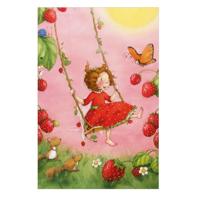 Vinduesklistermærke - The Strawberry Fairy - Tree Swing