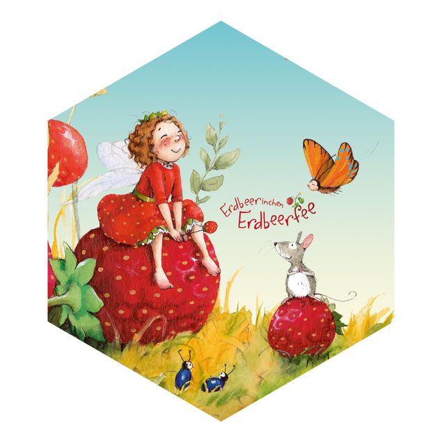 Tapet rød The Strawberry Fairy - Enchanting